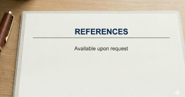 how to write references on a CV