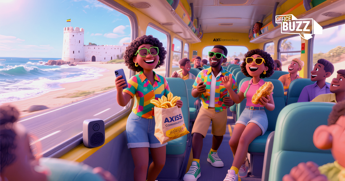 an illustration of young people going for a trip.