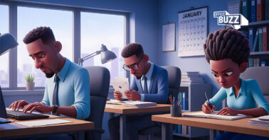 pixar image that represents three people at work