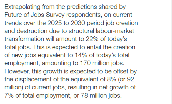 The state of the job market by the world Economic Forum Report 2025