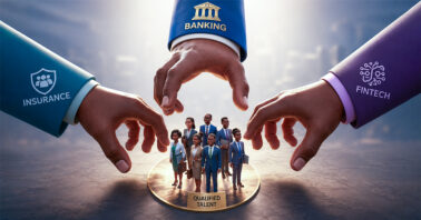 Illustration representing digital talent acquisition and recruitment strategies in Ghana finance sector