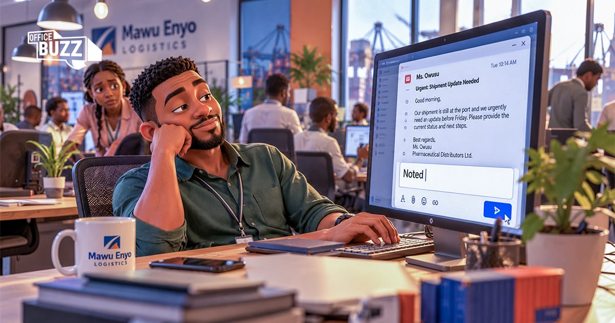 Workplace email etiquette showing poor communication and client relations
