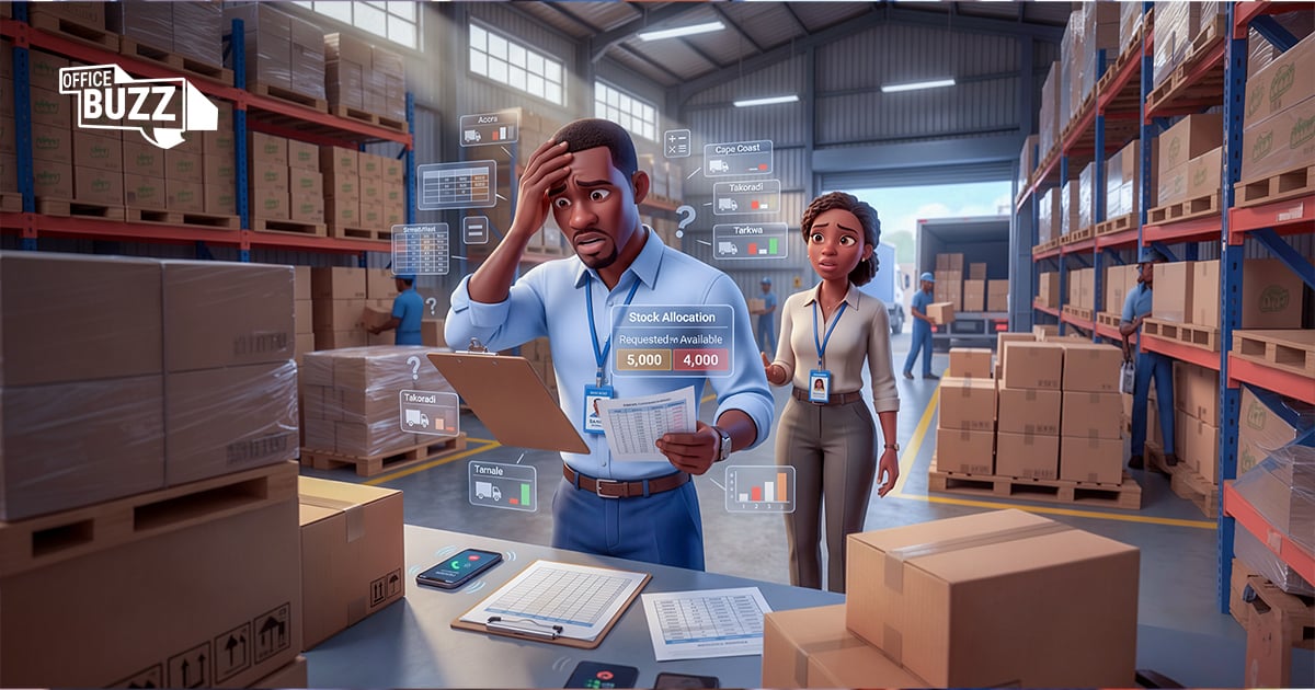 An overwhelmed employee sitting at his desk surrounded by tasks, highlighting the importance of workplace collaboration.